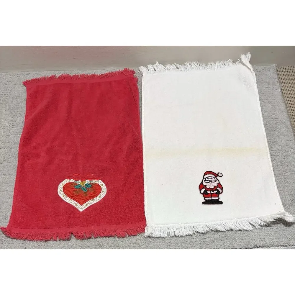 Decorative Christmas Hand Towel Lot of 12 Bath Kitchen Assorted Brands